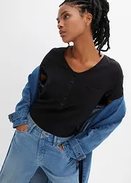 T-shirt en coton et viscose, bonprix