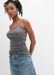 Lot de 2 tops à fines bretelles 100% coton, bonprix