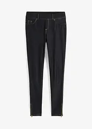 Legging aspect jean avec bas de jambes zippés, bonprix