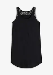 Robe en jersey coton avec dentelle, bonprix