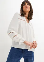 Blouse-tunique à dentelle, bonprix