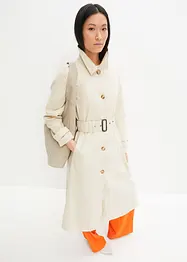 Manteau trench long à capuche amovible, bonprix