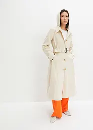 Manteau trench long à capuche amovible, bonprix