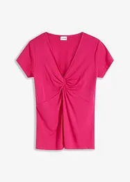 T-shirt en viscose extensible, noué devant, bonprix