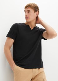 T-shirt avec col en V en coton, Slim Fit, RAINBOW