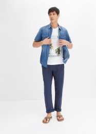Pantalon chino en lin majoritaire Regular Fit, Straight, bonprix