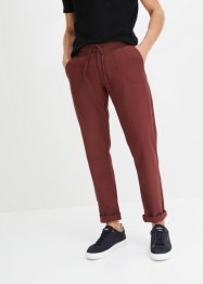 Pantalon taille élastiquée Loose Fit en lin majoritaire, Tapered, bpc bonprix collection