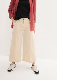 Pantalon en twill taille haute, longueur 7/8, bpc bonprix collection