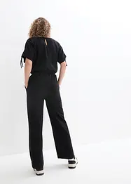 Combipantalon en jersey avec détail froncé aux manches et jambes larges, bonprix