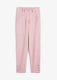 Pantalon en lin avec détails poche et boutons à la base, bonprix