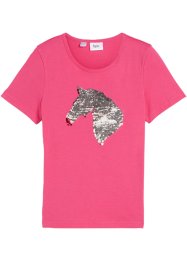 T-shirt fille à sequins réversibles en coton, bpc bonprix collection
