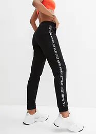 Pantalon de jogging avec finitions bord-côtes et imprimé, bonprix