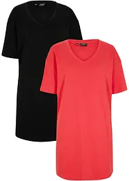 Lot de 2 robes oversize 100% coton, bonprix