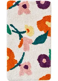 Tapis de bain tufté à motif floral multicolore, bonprix