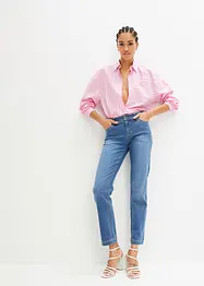 Jean droit taille mi-haute, extensible, bonprix