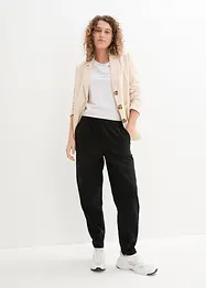 Pantalon en coton et lin, taille haute, bonprix