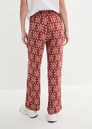 Pantalon palazzo imprimé avec taille élastiquée, bonprix