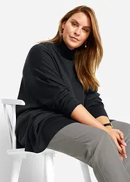 Pull-poncho asymétrique à col roulé, bonprix