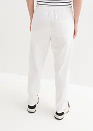 Pantalon en coton et lin, taille haute, bonprix