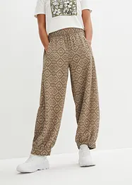 Pantalon en gaze de coton imprimée, bonprix