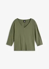 T-shirt manches 3/4 en coton, bonprix