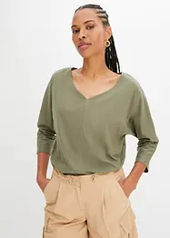 T-shirt manches 3/4 en coton, bonprix