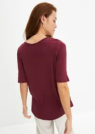 T-shirt à col rond en viscose douce, bonprix