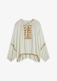 Blouse en viscose texturée avec broderies, bonprix