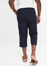 Pantalon 3/4 molleton aspect denim à taille élastiquée, bonprix