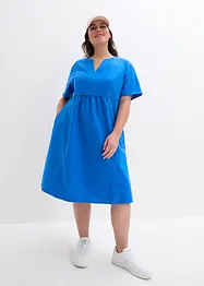 Robe-tunique à poches en lin majoritaire, longueur genou, bonprix