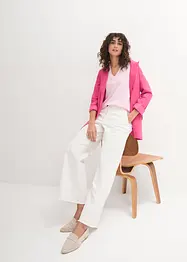 Lot de 5 T-shirts longs et amples à col V, bonprix