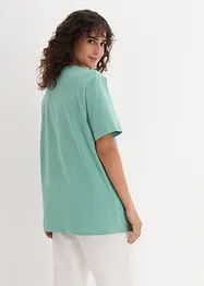 Lot de 5 T-shirts longs et amples à col V, bonprix