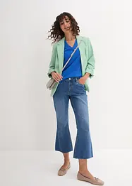 Lot de 5 T-shirts longs et amples à col V, bonprix