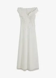 Robe de mariée à encolure Carmen avec dentelle, bonprix