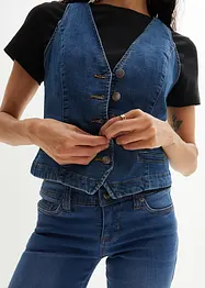 Gilet sans manches en jean extensible, bonprix