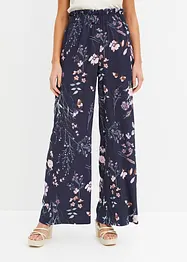 Pantalon plissé avec imprimé floral, bonprix