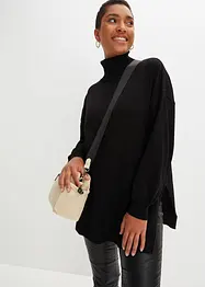 Pull à col roulé en viscose mélangée, bonprix