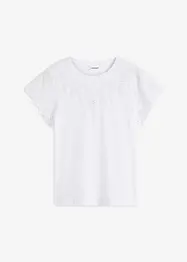 T-shirt à broderie ajourée, bonprix