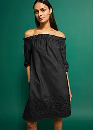 Robe col Bardot 100% coton, bonprix
