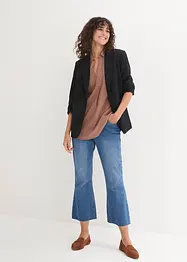 Chemisier manches 3/4 en lin mélangé, bonprix