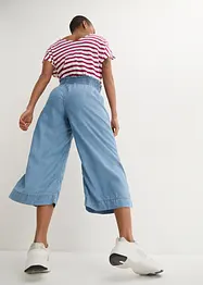 Jupe-culotte ample avec large empiècement taille confortable en twill léger, bonprix