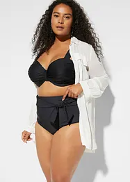 Bas de bikini sculptant taille haute, maintien fort, avec lien à nouer, bonprix