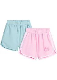 Lot de 2 shorts fille en molleton coton, bpc bonprix collection