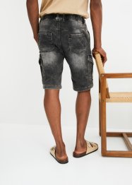 Bermuda en molleton aspect jean avec poches cargo, Regular Fit, RAINBOW