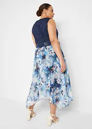Robe en mousseline avec dentelle, bonprix