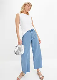 Jean large, taille haute, raccourci, bonprix
