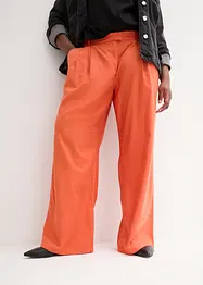 Pantalon palazzo avec lin, coupe très ample, bonprix