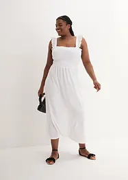 Robe midi en jersey avec détail smocké, bonprix