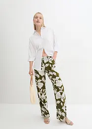 Pantalon palazzo imprimé en viscose, bonprix