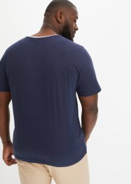T-shirt col Henley manches courtes, aspect superposé, en coton, Regular Fit, bpc bonprix collection